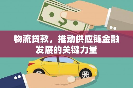 洛浦物流贷款，推动供应链金融发展的关键力量