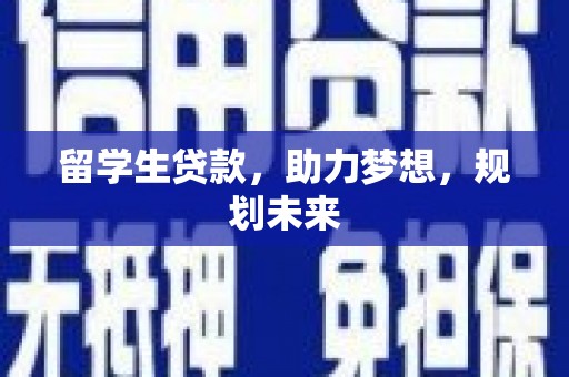 洛浦留学生贷款，助力梦想，规划未来