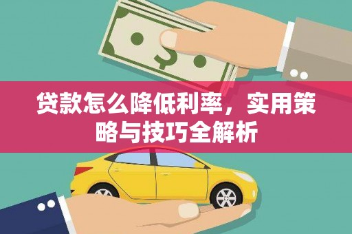 洛浦贷款怎么降低利率，实用策略与技巧全解析