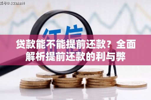 洛浦贷款能不能提前还款？全面解析提前还款的利与弊