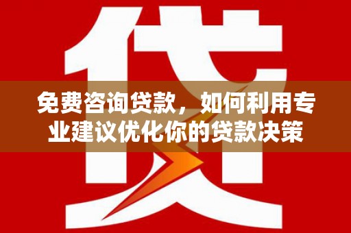 洛浦免费咨询贷款，如何利用专业建议优化你的贷款决策